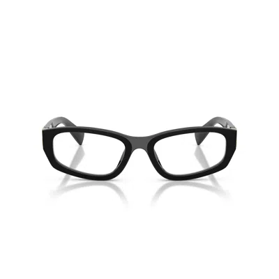 Miu Miu 0mu 04yv Glossy Black Acetate Rectangular Eyeglasses