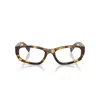 Miu Miu 0mu 04yv Rectangular Tortoiseshell Acetate Eyeglasses In Multi