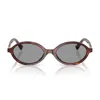 Miu Miu Brown Miu Regard Oval-frame Sunglasses