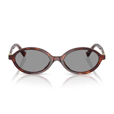 Miu Miu 0mu 04zs 21c40o Havana Mahogany Sunglasses In Brown