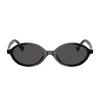 Miu Miu 0mu 04zs Miu Regard 1ab5s0 Nero Sunglasses In Dark Grey