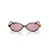 Miu Miu Miumiu 0mu 04zs Miu Regard Vau50d Havana Miele Sunglasses In Gold