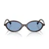 Miu Miu Miumiu 0mu 04zs Miu Regard 22c60o Marrone Moka Sunglasses In Black