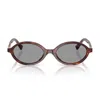Miu Miu 0mu 04zs 21c40o Havana Mahogany Sunglasses In Brown