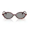 Miu Miu 0mu 04zs 21c40o Havana Mahogany Sunglasses In Brown