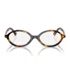 Miu Miu Tortoiseshell-effect Oval Glasses