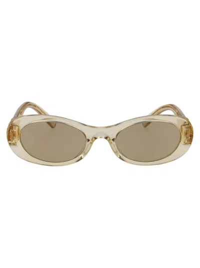 Miu Miu Sabbia Trasparente Acetate Sunglasses In Brown