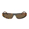 Miu Miu Tortoiseshell-effect Sunglasses In Marrone