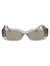 Miu Miu Rectangle-frame Tinted Sunglasses In Beige