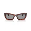 Miu Miu 0mu 09ws Angular Tortoiseshell Acetate Sunglasses In Brown