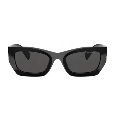 Miu Miu 0mu 09ws Miu Glimpse 1ab5s0 Black Sunglasses
