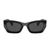 Miu Miu Mu 09ws Rectangle-frame Acetate Sunglasses In Nero