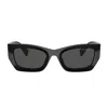 Miu Miu 0mu 09ws Miu Glimpse 1ab5s0 Black Sunglasses In Black