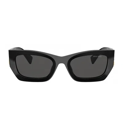 Miu Miu 0mu 09ws Miu Glimpse Sunglasses In Black