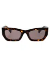 Miu Miu Tortoiseshell-effect Rectangle Sunglasses In Havana Miele