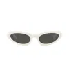 Miu Miu 0mu 09ys Glimpse 1425s0 Bianco Sunglasses In Bianco