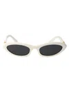 Miu Miu 0mu 09ys Glimpse 1425s0 Bianco Sunglasses In 1425s0 White