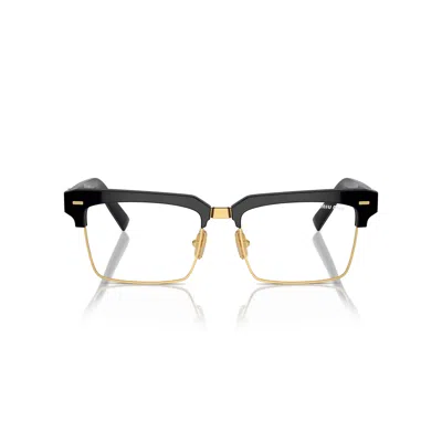 Miu Miu 0mu 10zs Square Frame Eyeglasses In Black