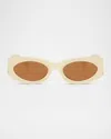 Miu Miu 0mu 11ws Acetate Oval Sunglasses