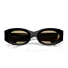 Miu Miu 0mu 11ws Miu Glimpse 16k10r Nero Sunglasses In Gray