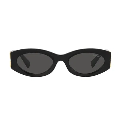 Miu Miu 0mu 11ws Miu Glimpse Sunglasses In Black