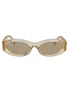 Miu Miu Mu 06zs Sand Transparent Sunglasses In 11t40f Sand Transparent