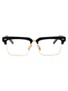 Miu Miu Black Rectangular Wayfarer Glasses In Nero
