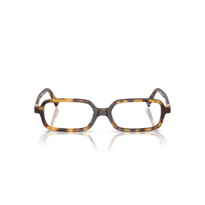 Miu Miu 0mu 11zs Rectangular Tortoiseshell Acetate Eyeglasses In Red