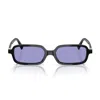 Miu Miu Mu 11zsf Acetate Rectangular Sunglasses In Black