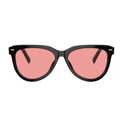 Miu Miu Nero Acetate Sunglasses In Burgundy