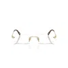 Miu Miu 0mu 50yv Rimless Rectangular Eyeglasses In Multi