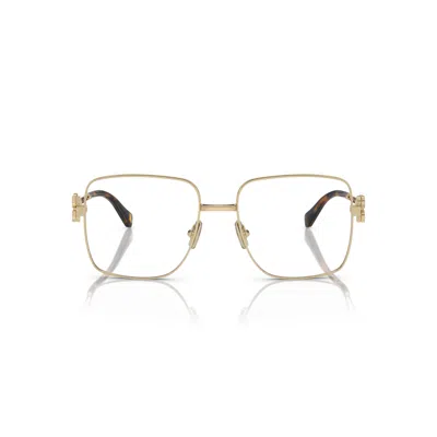 Miu Miu 0mu 51xv Square-shaped Metal Frame Sunglasses In Gold