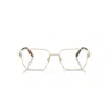 Miu Miu 0mu 51zv Rectangular Metal Frame Eyeglasses In Gold