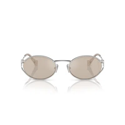 Miu Miu 0mu 52ys Oval-shaped Sunglasses In Neutral
