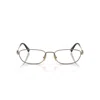 Miu Miu 0mu 52zv Rectangular Eyeglasses In Gold