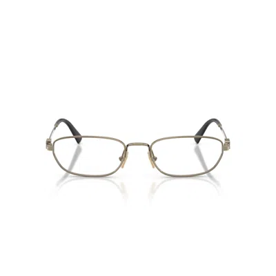 Miu Miu 0mu 52zv Rectangular Eyeglasses In Gold