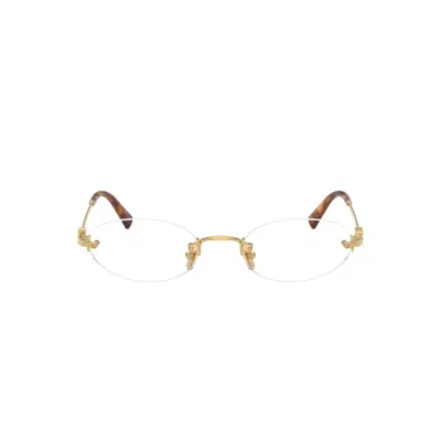 Miu Miu 0mu 53wv Rimless Oval Sunglasses In White
