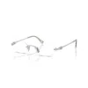 Miu Miu Runde Brille Mit Logo-schild In Gray