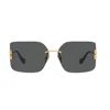 Miu Miu 0mu 54ys Runway 5ak5s0 Oro Sunglasses In Blue