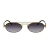 Miu Miu Womens Gold Mu 54zs Oval-frame Metal Sunglasses In Oro