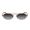 Miu Miu Womens Gold Mu 54zs Oval-frame Metal Sunglasses In Multicolor