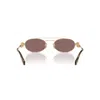Miu Miu Miu Mens Gold Mu 54zs Oval-frame Metal Sunglasses In Metallic