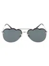 Miu Miu Eyewear Pilot Frame Sunglasses In 1bc175 Silver