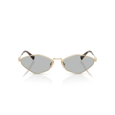 Miu Miu 0mu 56zs Angular Geometric Metal Sunglasses In Gold