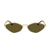 Miu Miu 0mu 56zs Angular Gold Metal Sunglasses In Gold