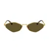 Miu Miu Womens Gold Mu 56zs Irregular-frame Metal Sunglasses In Multicolor