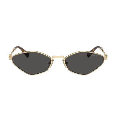 MIU MIU MIU MIU 0MU 56ZS MIU REGARD ZVN5S0 GOLD SUNGLASSES
