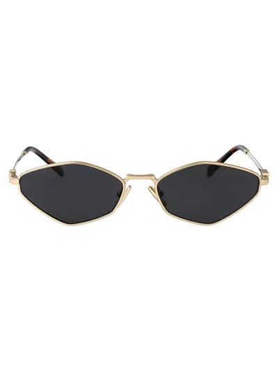Miu Miu 0mu 56zs Sunglasses In Zvn5s0 Pale Gold