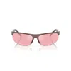Miu Miu 0mu A02s Rectangular Brown Sunglasses In Multi