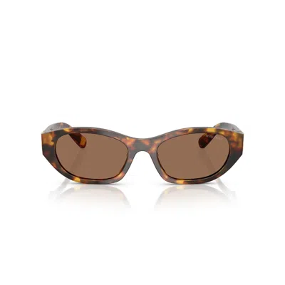 Miu Miu 0mu A03s Tortoiseshell Oval Frame Sunglasses In Brown